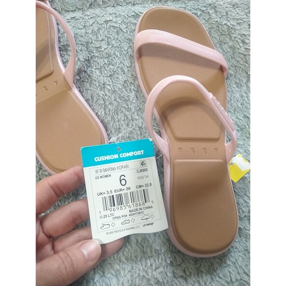 Reef Pink Slide On Sandals Size 6 Nwt - Picture 8 of 9